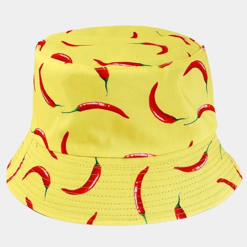 Unisex Minimalist Vegetable Wide Eaves Bucket Hat