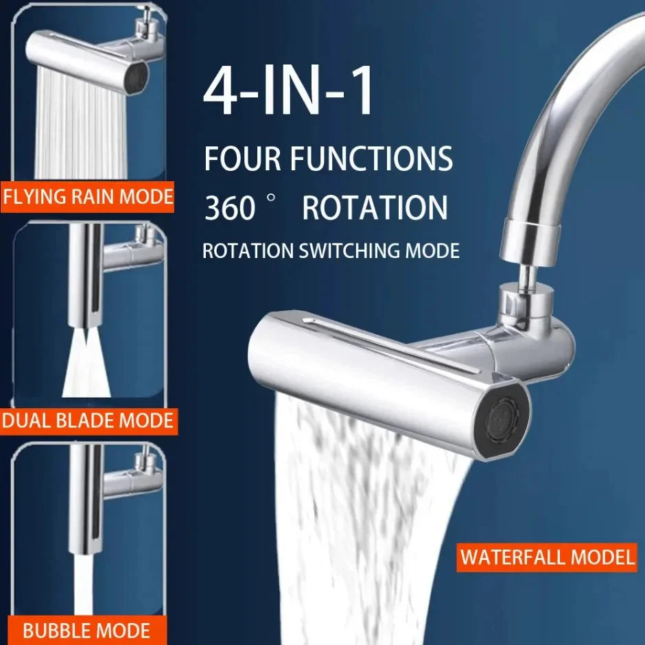 Kitchen Sink Splash Filter. 360° Rotation. 4 Modes