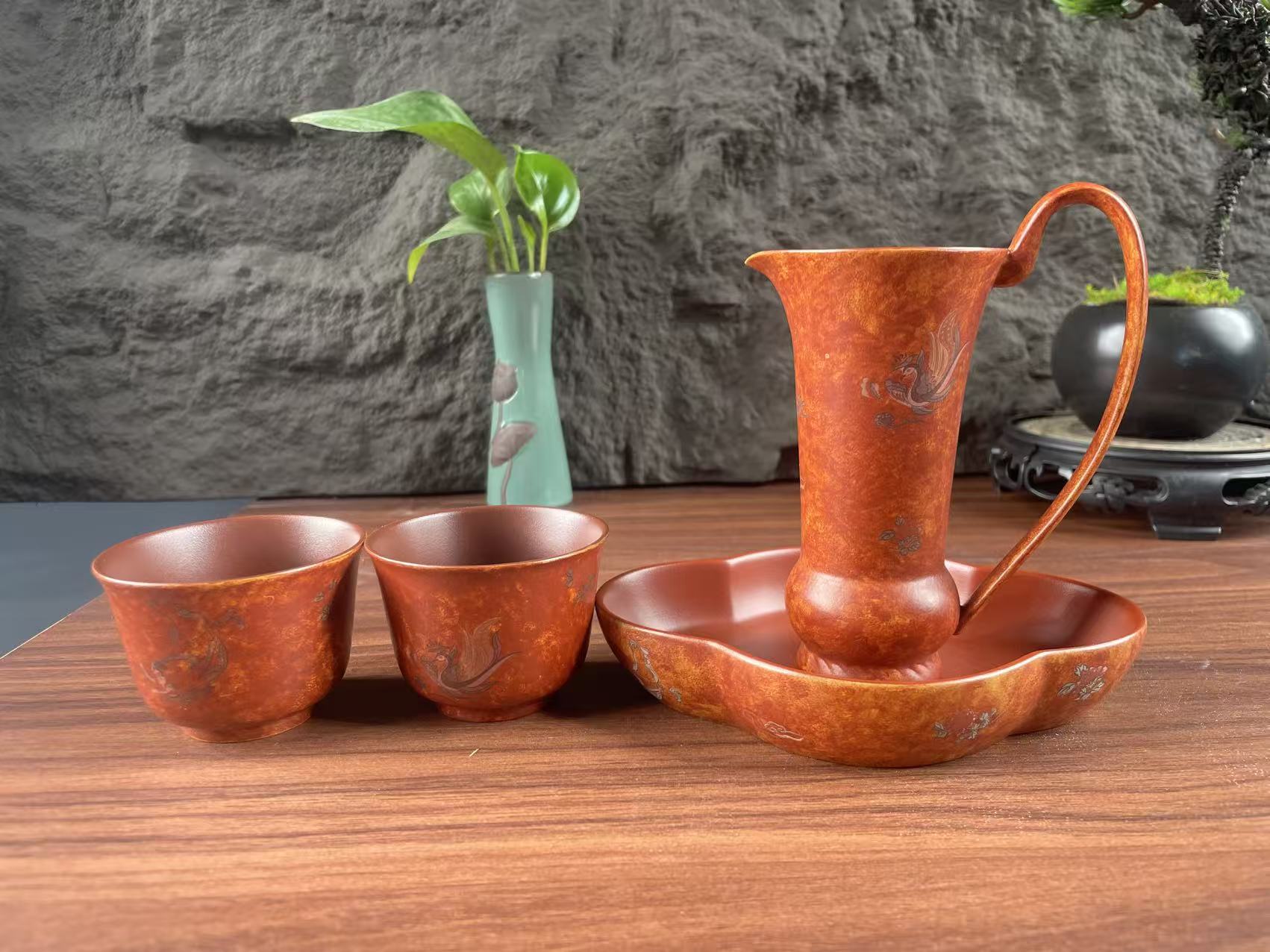 Yixing purple clay set