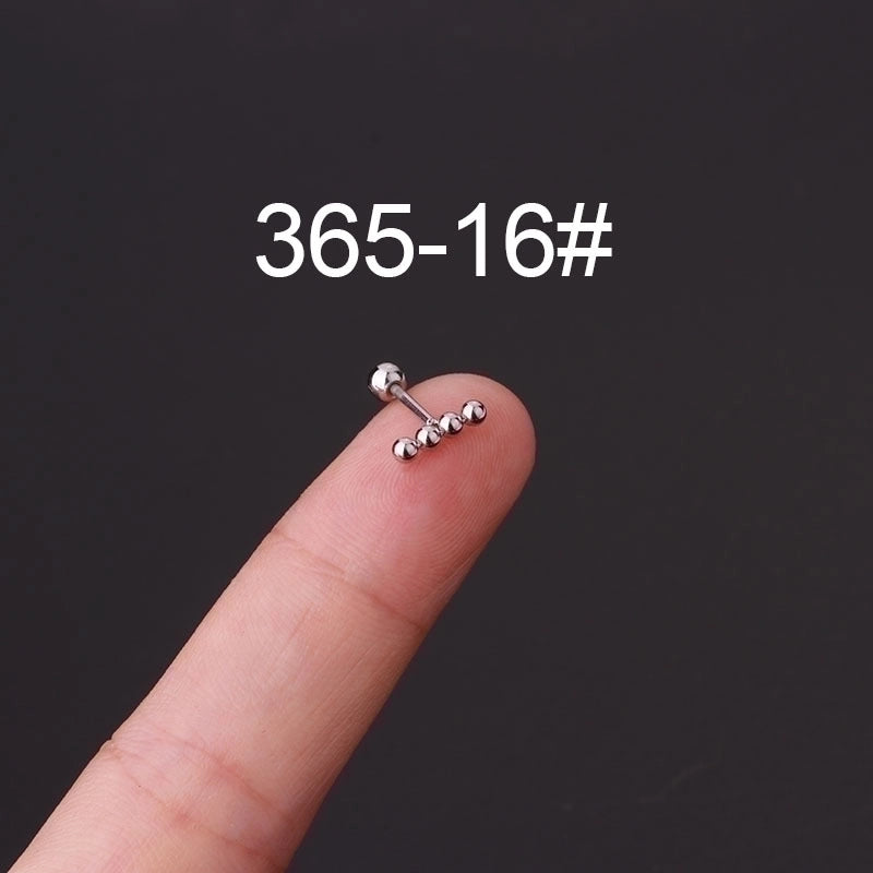 Ear Cartilage Rings & Studs Fashion Geometric 316L Stainless Steel  Plating