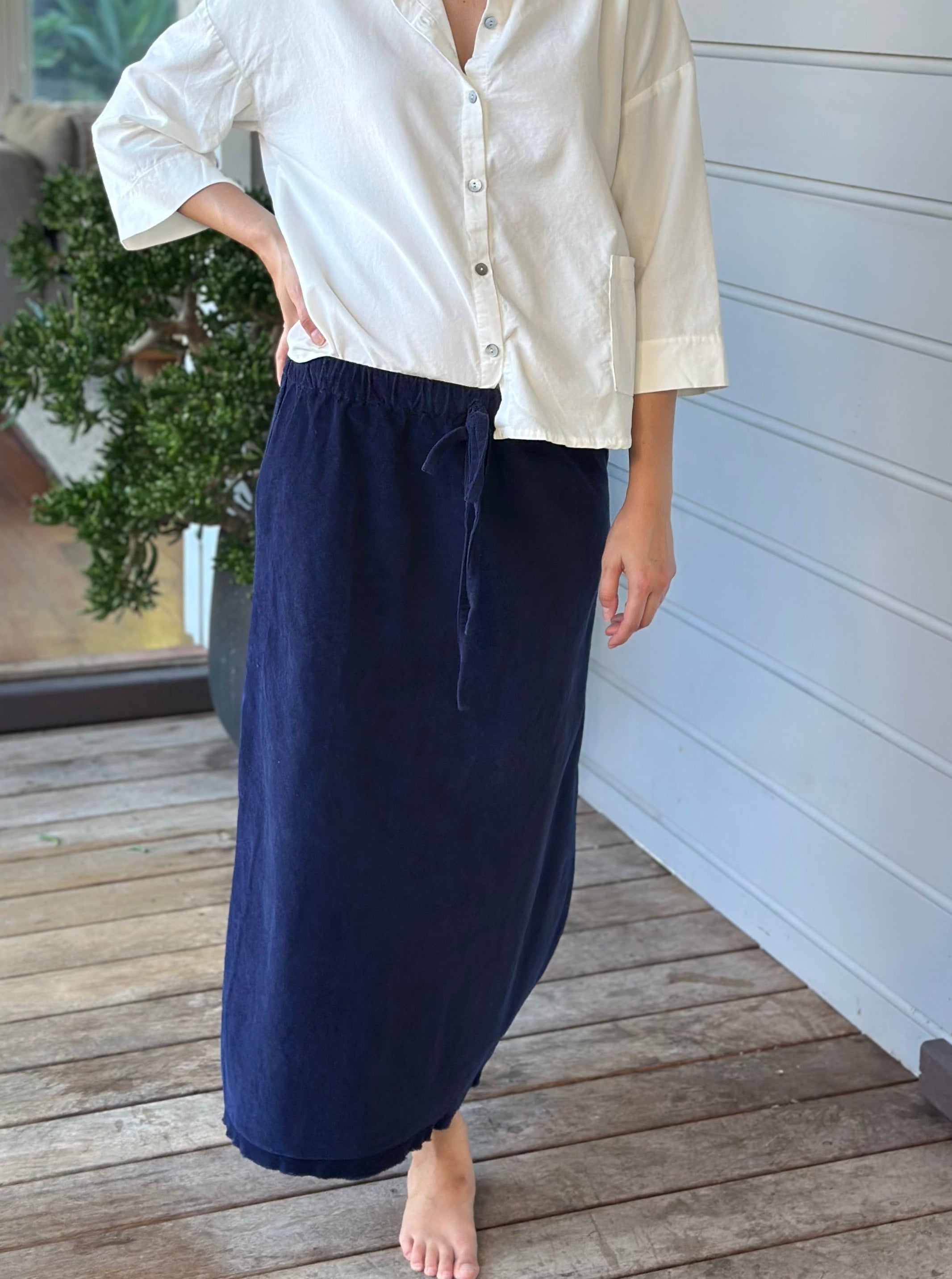 anthea skirt-indigo cord