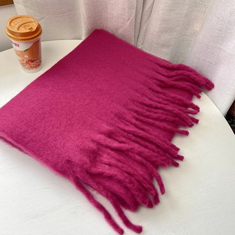 Women's Fashion Solid Color Polyester Winter Scarves