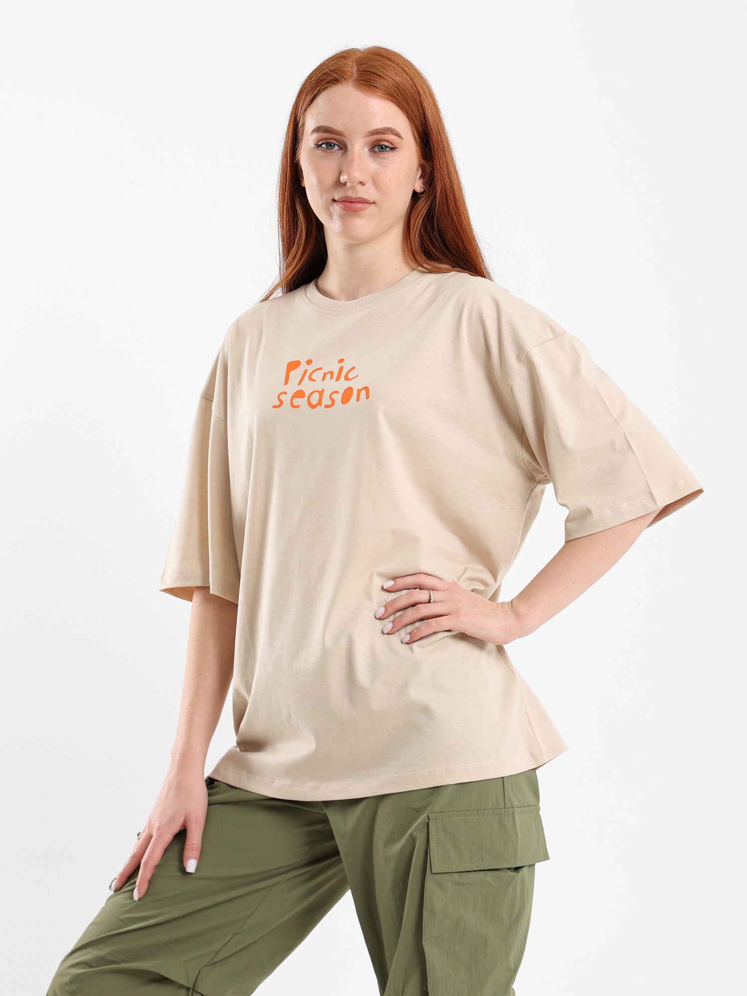 Picnic Print Oversized Tee