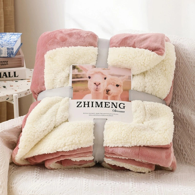 Retro Solid Color Polyester Blanket