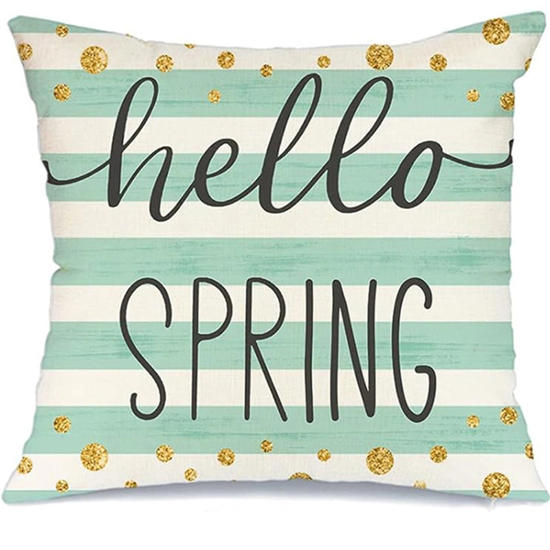 Easter Cute Classic Style Rabbit Letter Linen Pillow Cases Couch & Sofa Decor