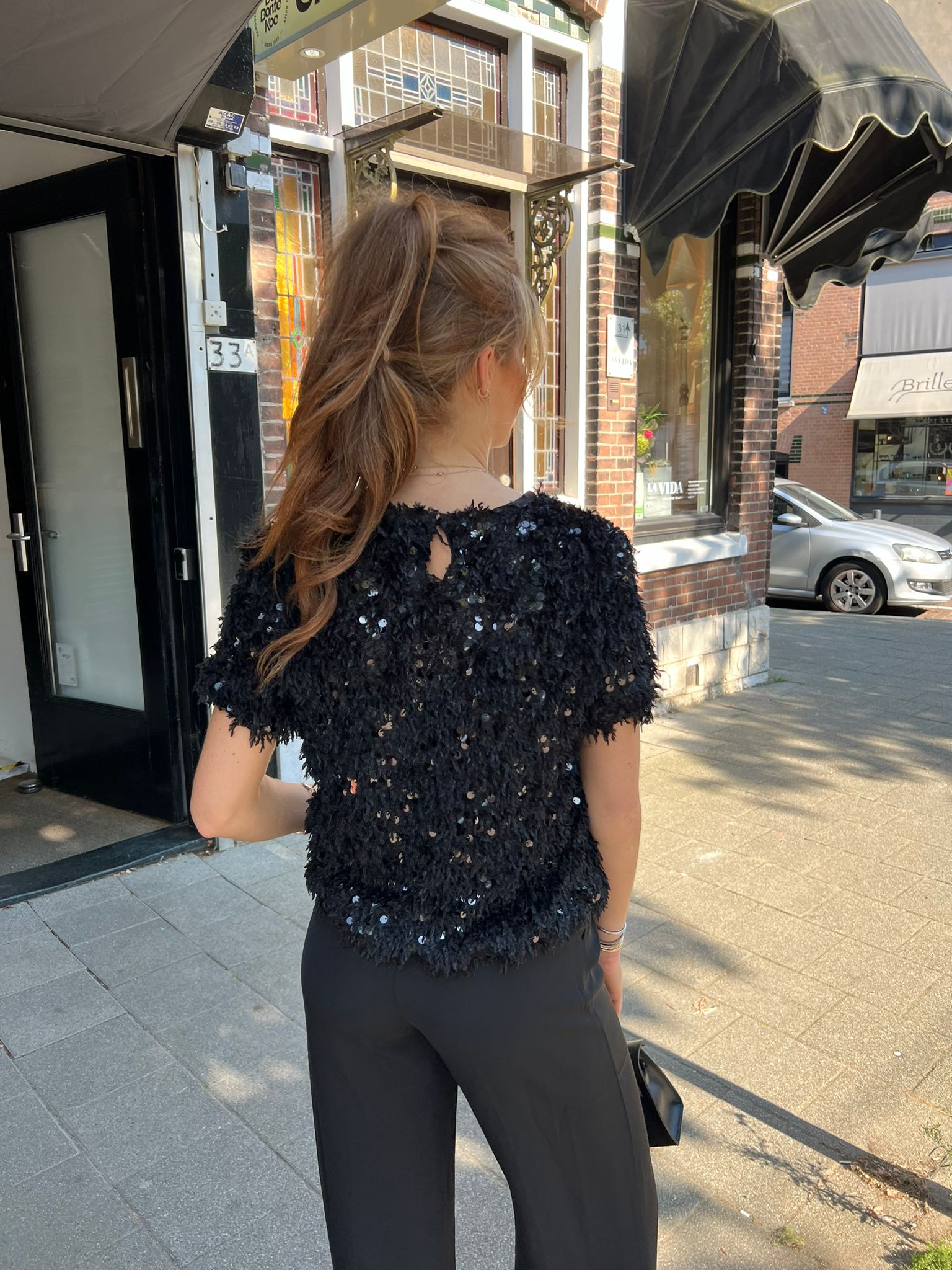 Nova Sparkle Top Black