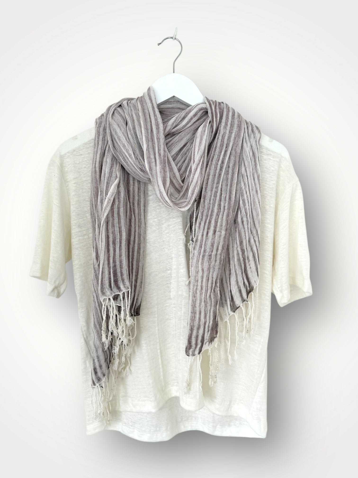 soft neck scarf- soil stripe