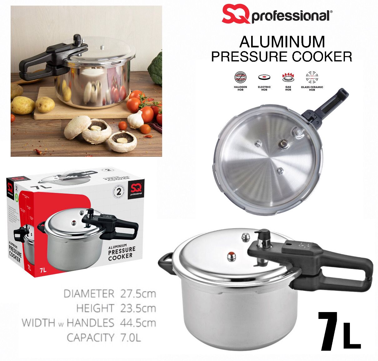 “SQ PROFESSIONAL” PRESSURE COOKERS LONG-HANDLE