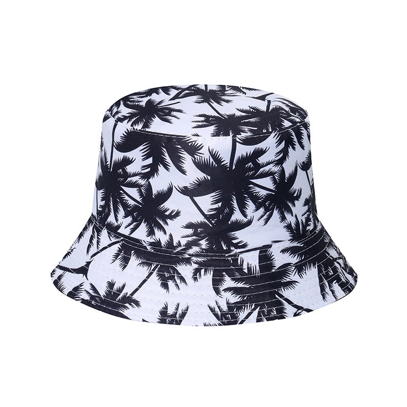 Unisex Exaggerated Punk Streetwear Sun Printing Flat Eaves Bucket Hat