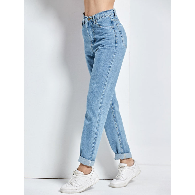 Women's Vintage High Waist Boyfriend Jeans