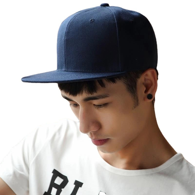 Hat Men's Trendy Hip-Hop Cap Korean Style Street Men's Black Autumn And Winter Outdoor Hip-Hop Flat-edge Baseball Cap
