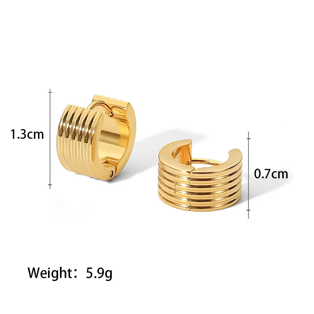 New INS Stainless Steel Earrings Jewelry designer earrings popular brands 18K Gold PVD Plated Hoop Earrings women