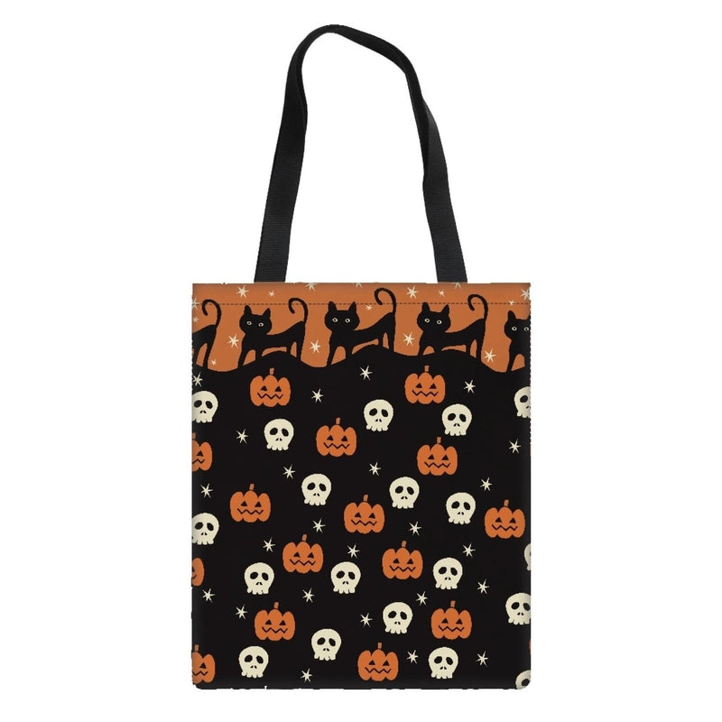 Halloween Women's Medium Polyester Pumpkin Letter Streetwear Square Open Customized Handbag