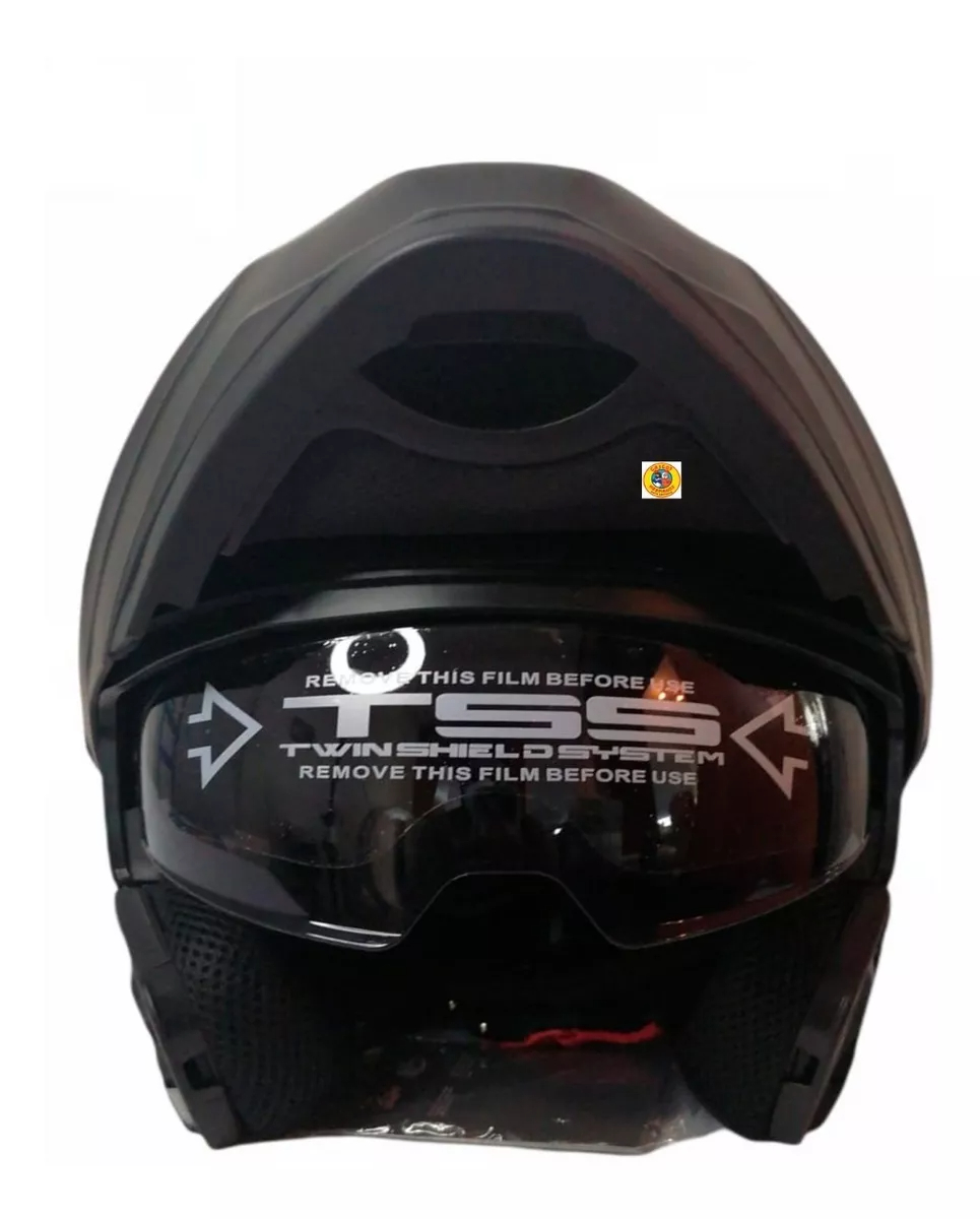 Casco Kov Abatible Con Luz Led Stelar Gafas Dot + Regalo