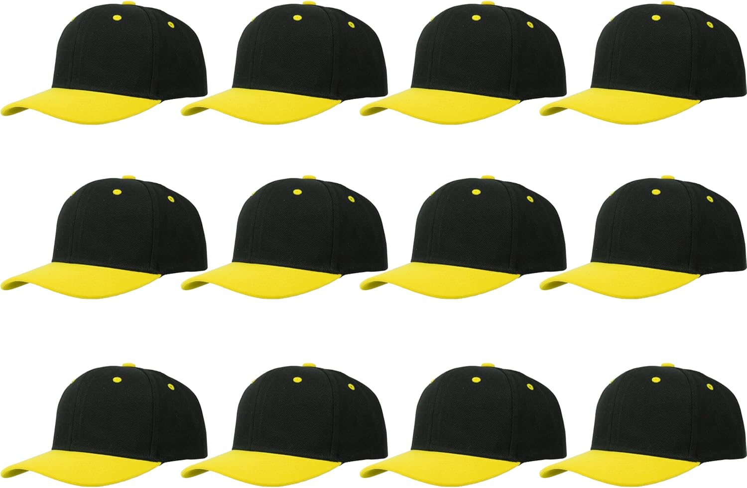 Gelante Plain Blank Baseball Caps Adjustable Back Strap Wholesale LOT 12 PC'S