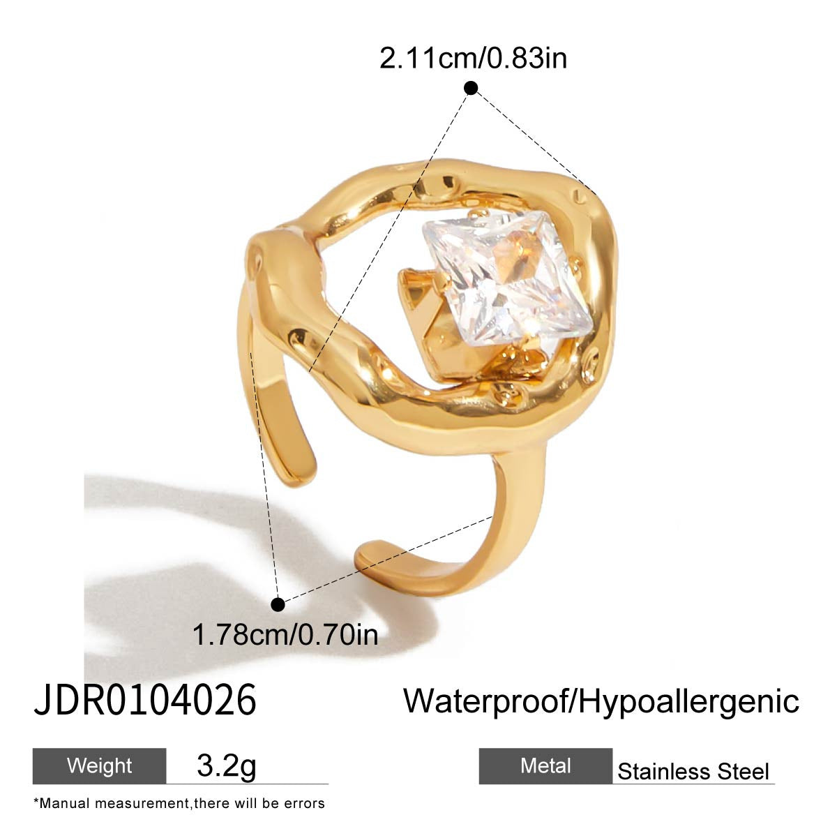 Jie Ding Zircon Ring Titanium Steel Jewelry Hot Sale Stainless Steel Rings