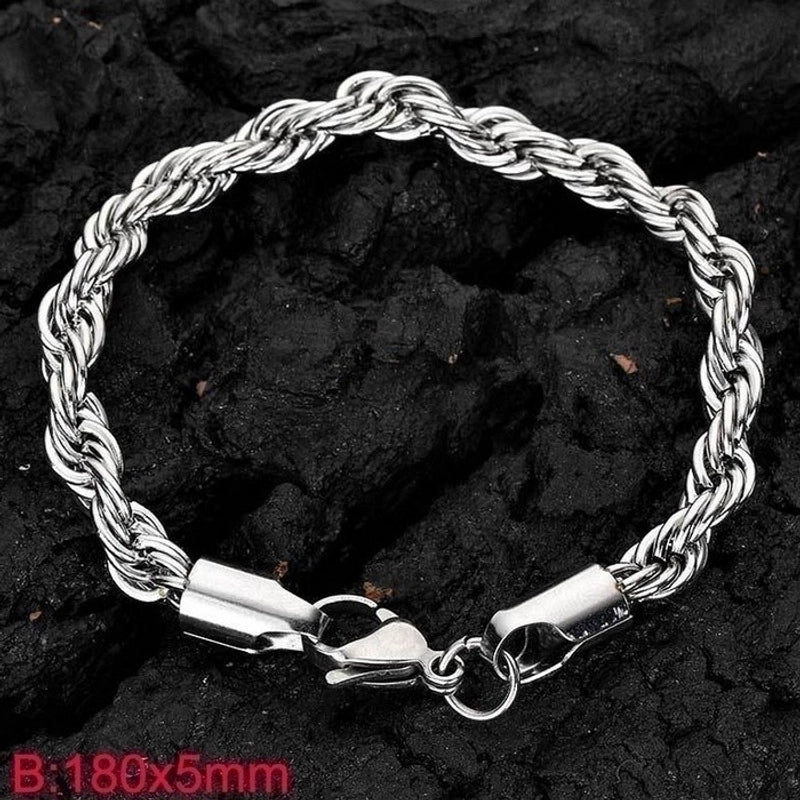 Minimalist Twist Stainless Steel 18K Gold Plated Bracelets In Bulk