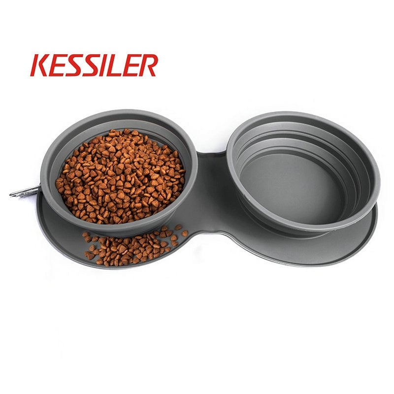 Casual Minimalist Silica Gel Solid Color Pet Tableware