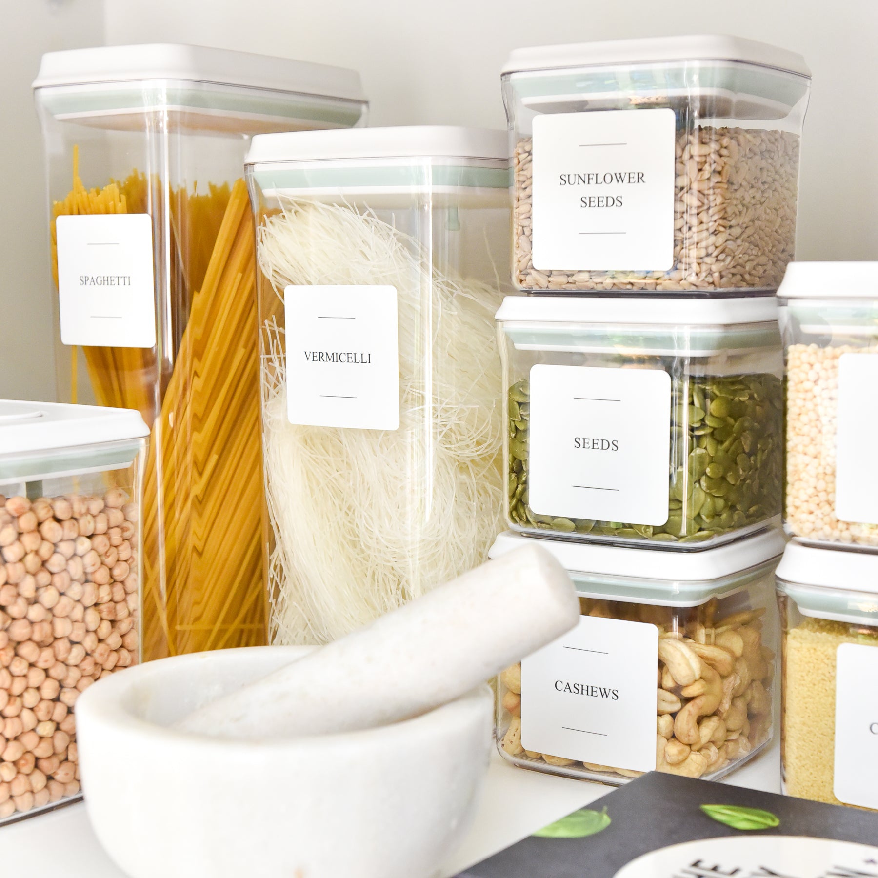 Push Top Pantry Container 3.2L - White Lid