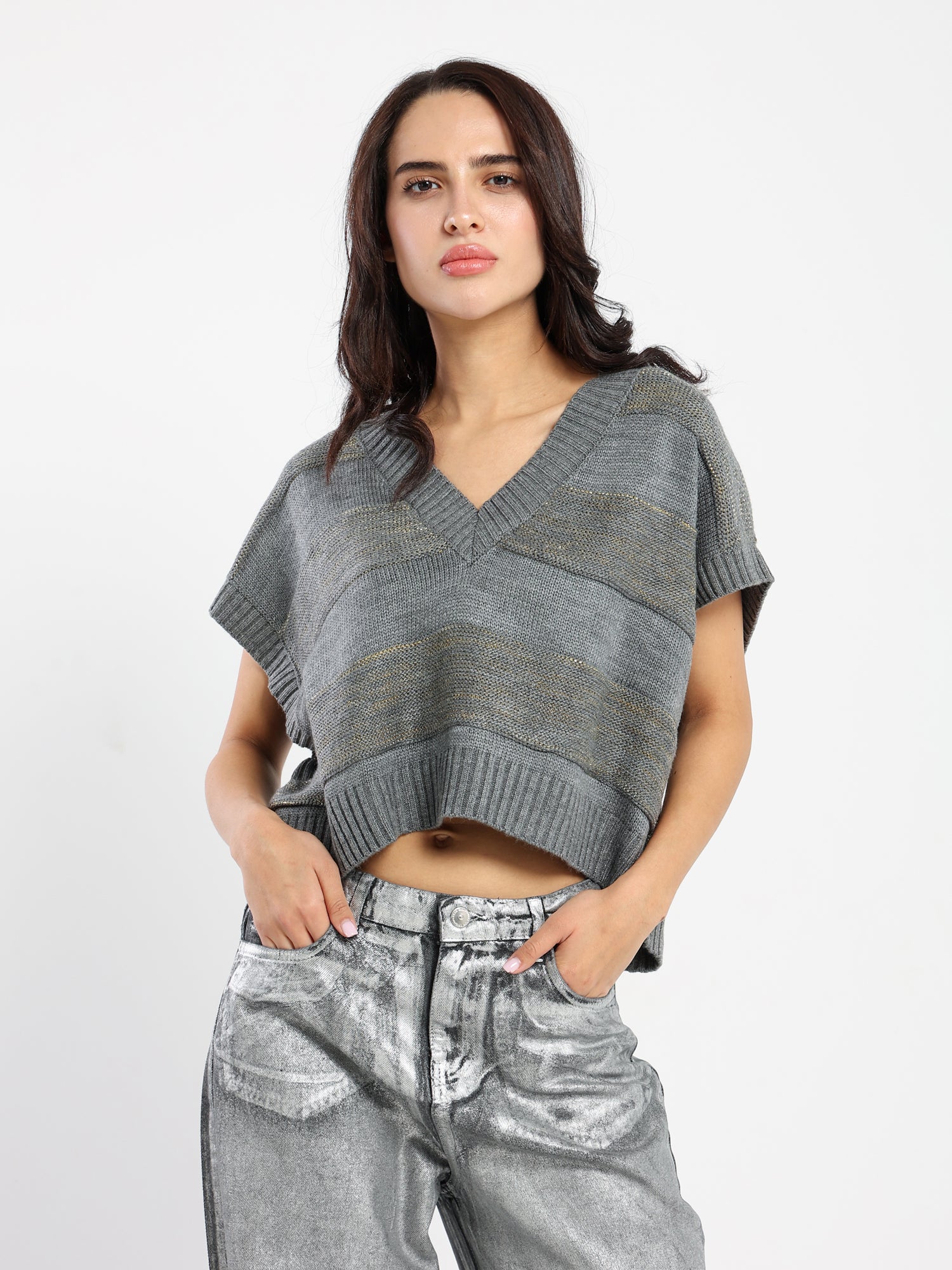 Casual Shiny Vest
