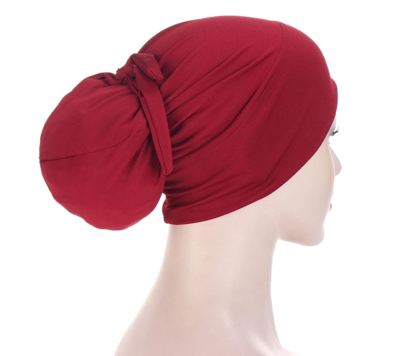 Women's Minimalist Solid Color Eaveless Beanie Hat