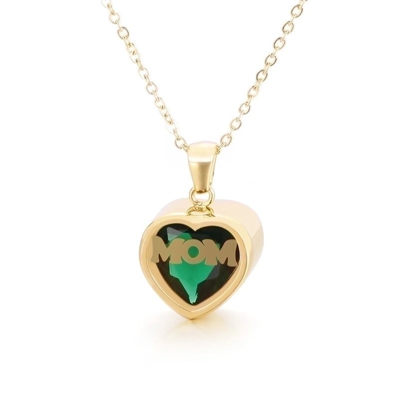 Stainless Steel Titanium Steel 18K Gold Plated Fashion Plating Heart Necklace