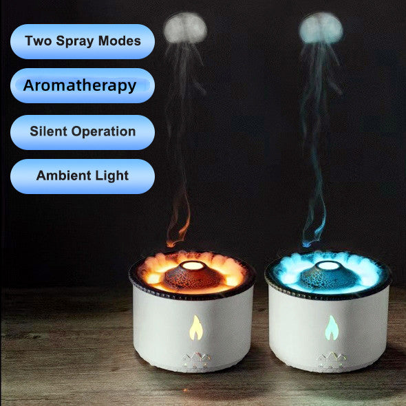 New creative ultrasonic essential oil humidifier. Volcano aromatherapy