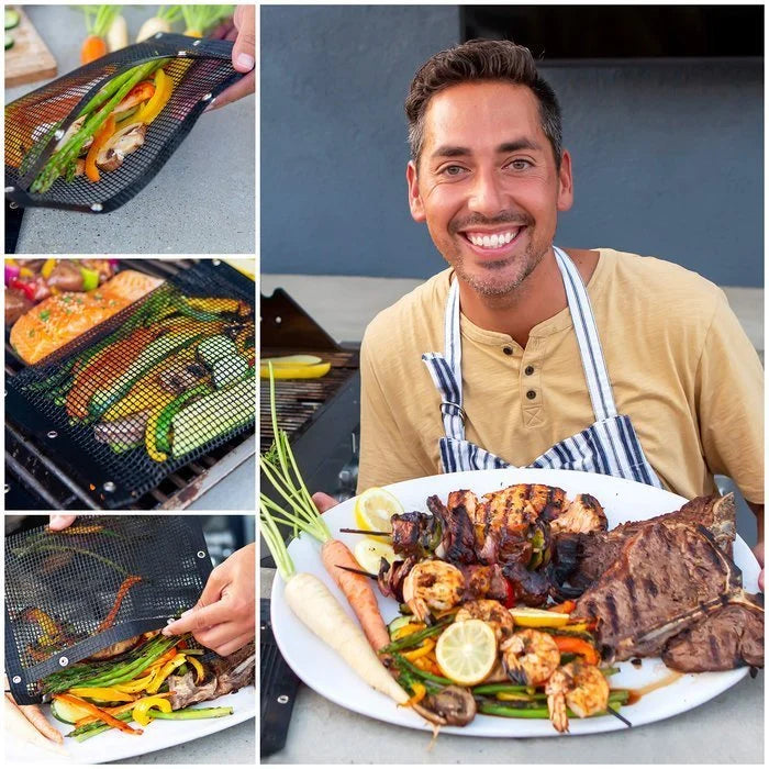 Reusable Non-Stick BBQ Mesh Grill Bags