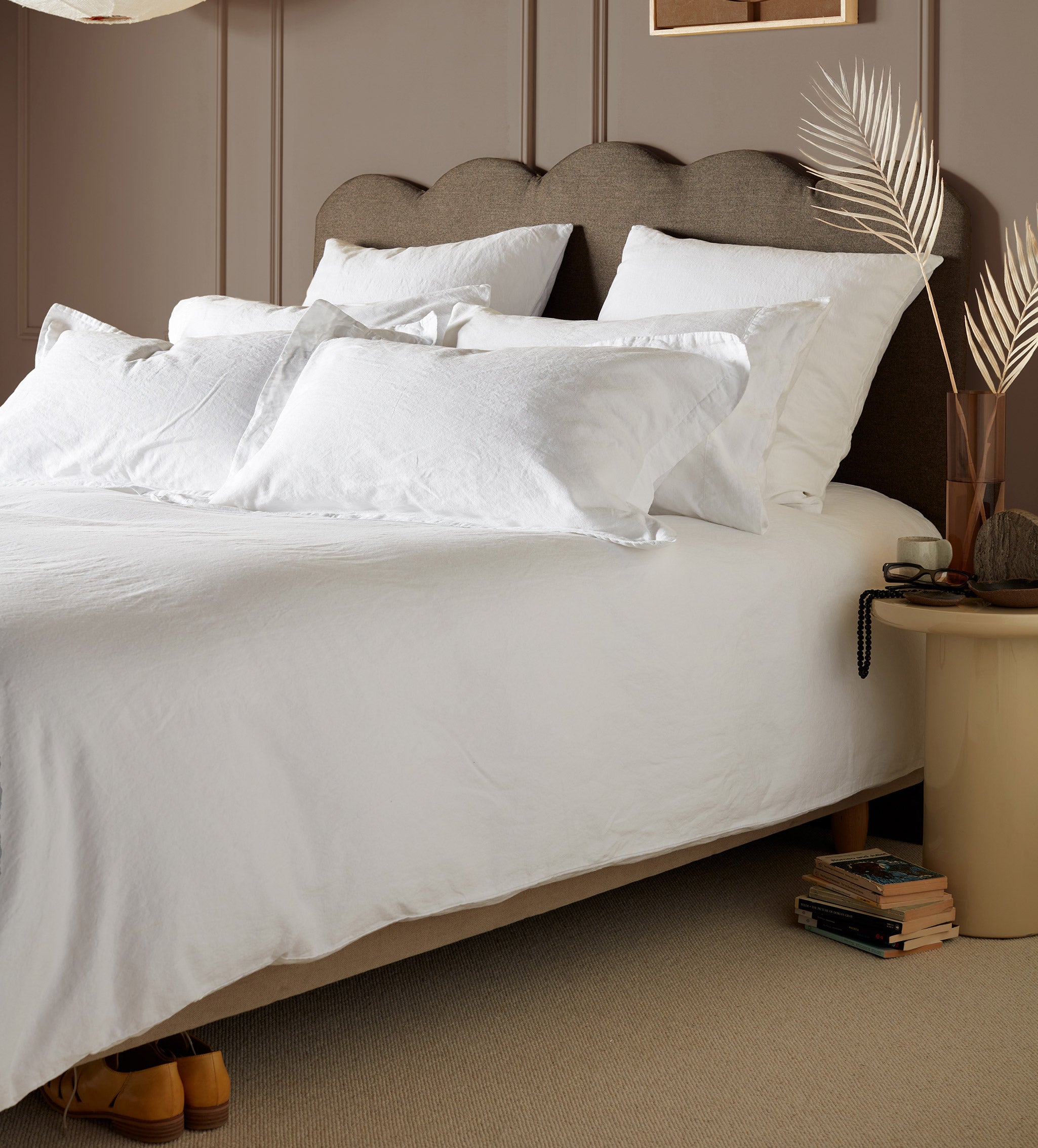 White Linen Blend Housewife Pillowcase