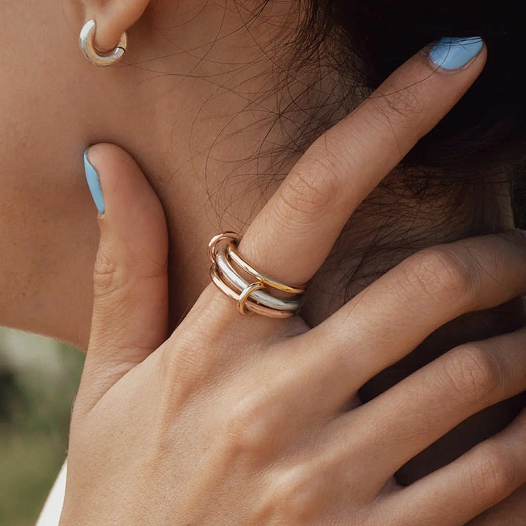 Stainless Steel Stacking Ring Niche Ins Style Ring Titanium Steel Bracelet Rings