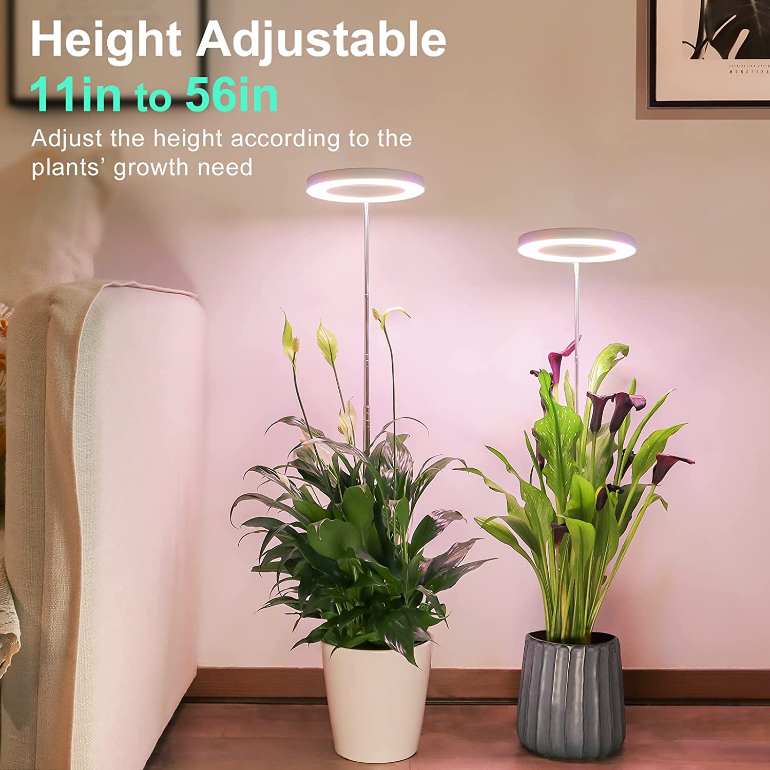 Full Spectrum Plant Grow Light - Height Adjustable