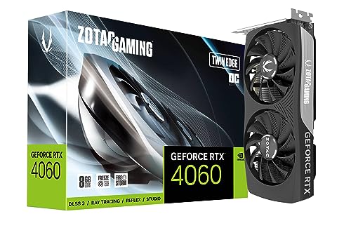 ZOTAC Gaming GeForce RTX 4060 - Tarjeta gráfica compacta para Juegos (8 GB). 8 GB. GDDR6. 128 bits. 17 Gbps. PCIE 4.0. ZT-D40600H-10M