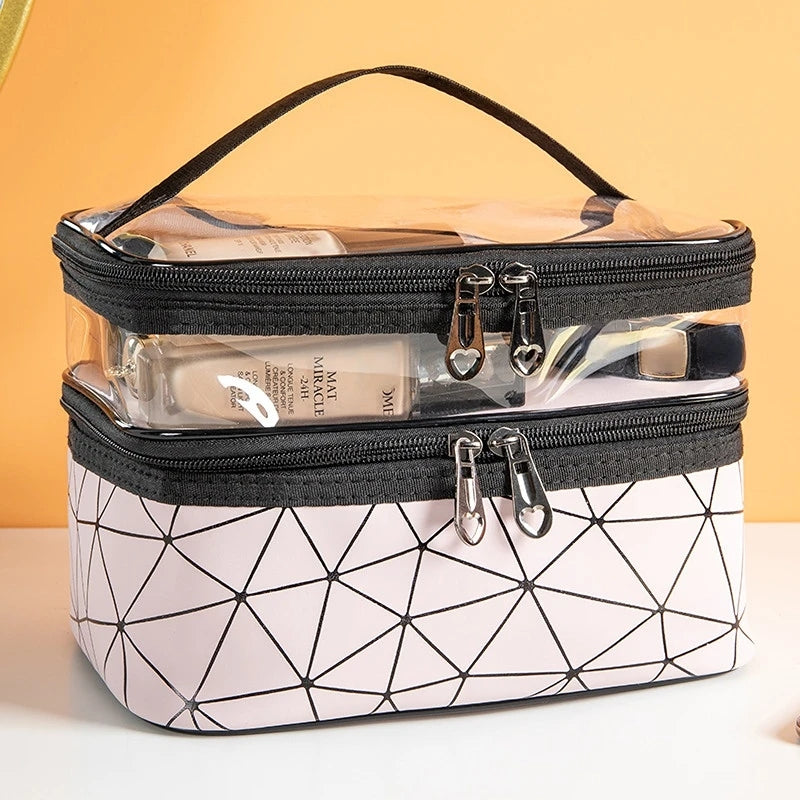 DUAL LAYER CLEAR MAKEUP BAG