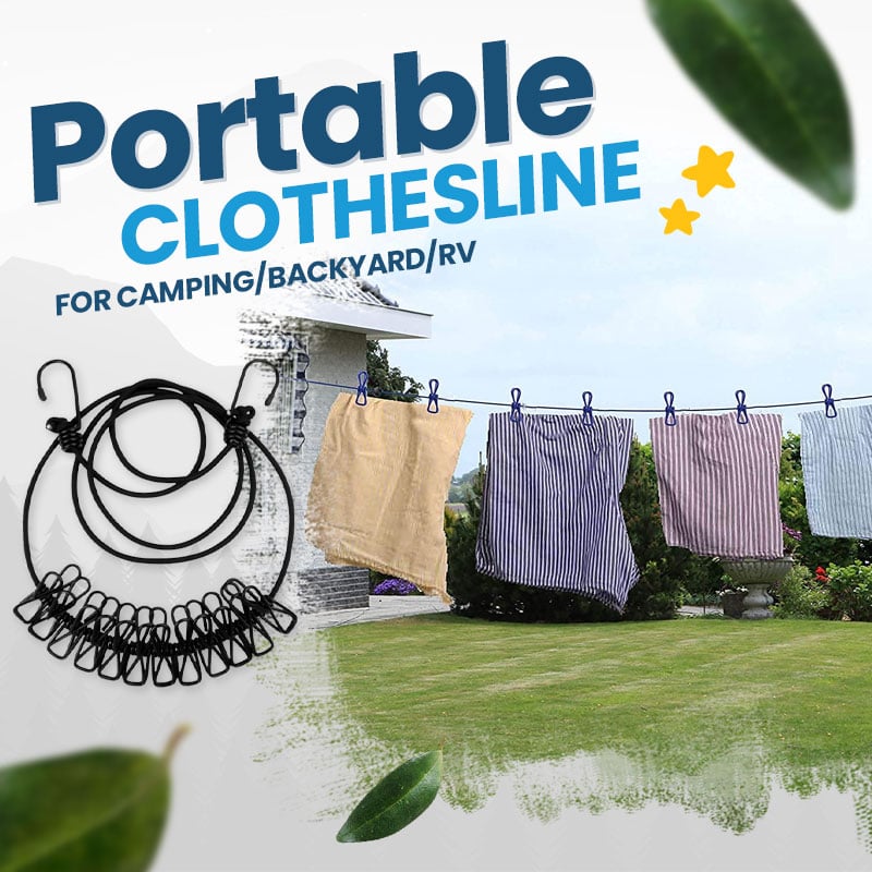 🔥HOT SALE - Portable Clothesline for Camping/Backyard/RV(Buy 2 Get Extra 10% OFF )