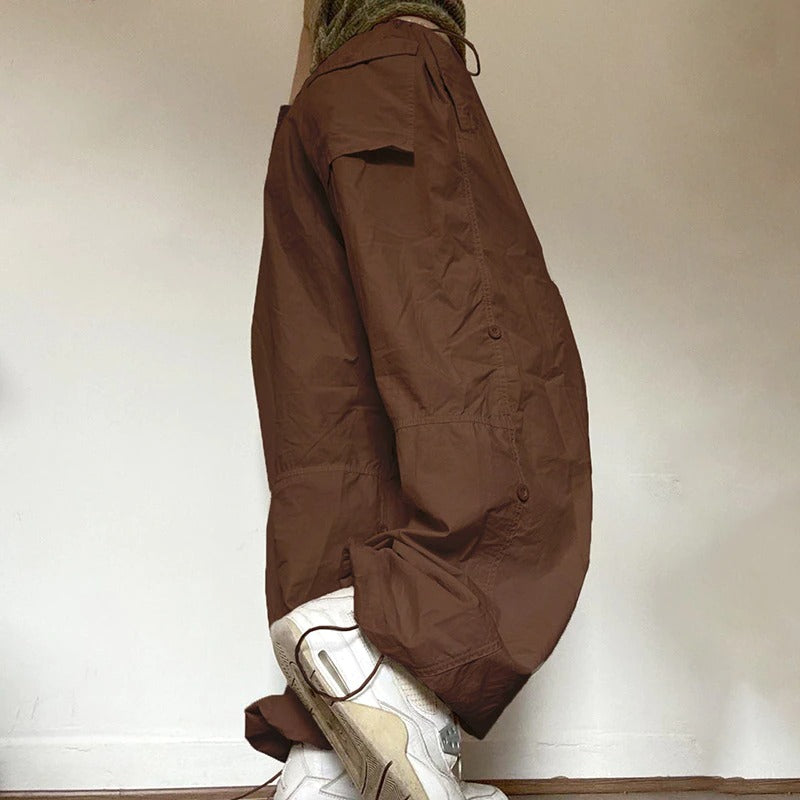 Women Solid Joggers Baggy Trouser Pants