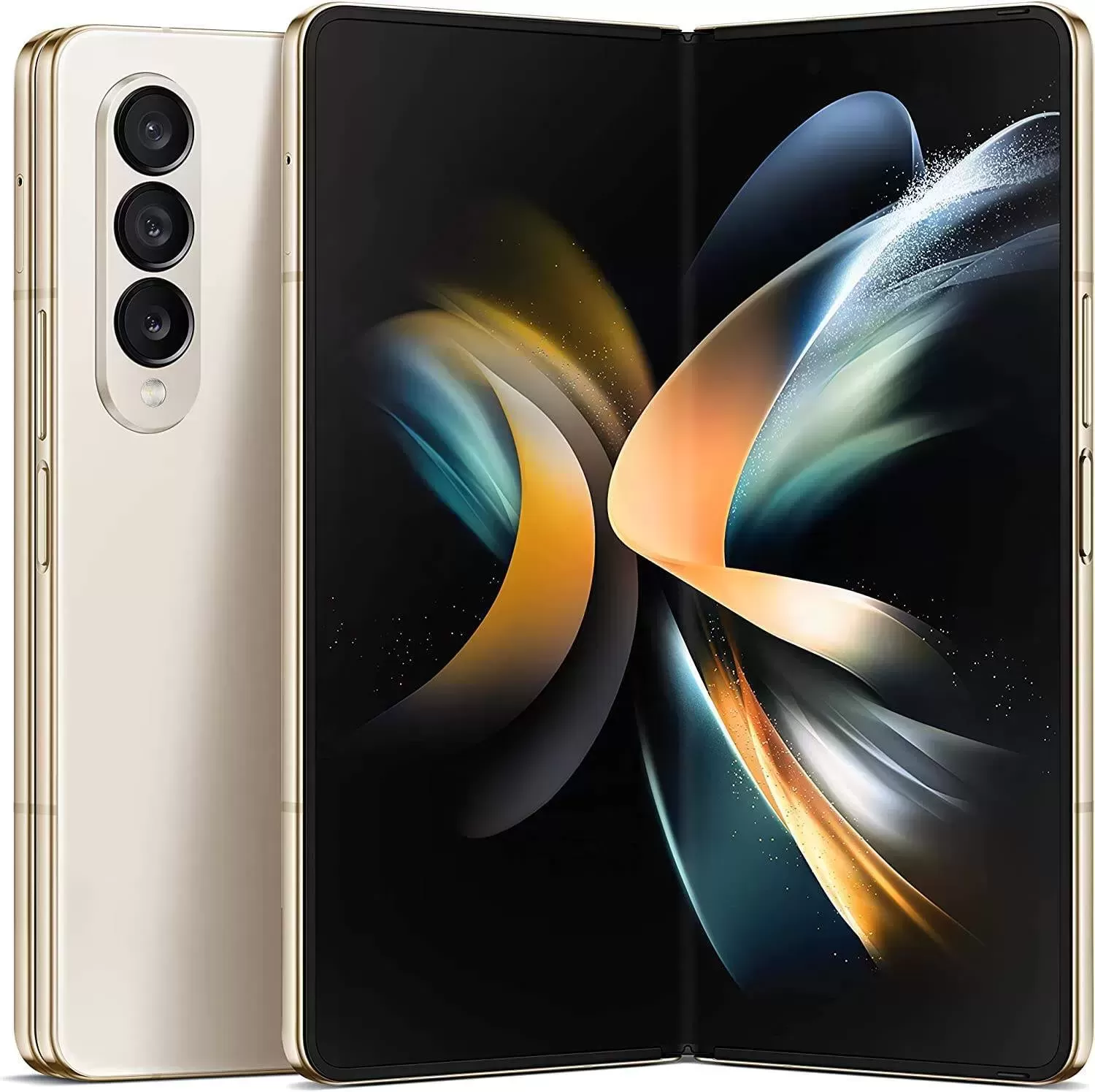 Galaxy Z Fold 4 Cell Phone, Factory Unlocked Android Smartphone, 256GB, Flex Mode, Hands Free Video, Multi Window View, Foldable Display, S Pen Compatible, US Version, 2022, Beige