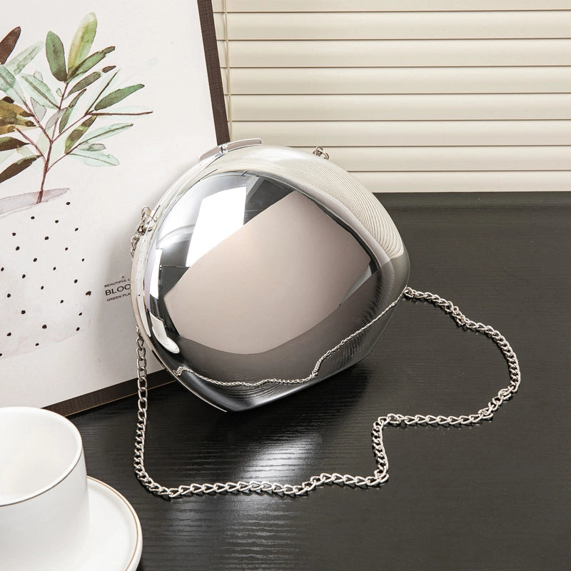 Women's Small Arylic Solid Color Elegant Dumpling Shape Magnetic Buckle Evening Bag