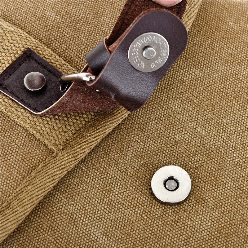 New Canvas Bag Men's Shoulder Bag Fashion Casual Canvas Bag Men's Crossbody Backpack Shoulder Bag