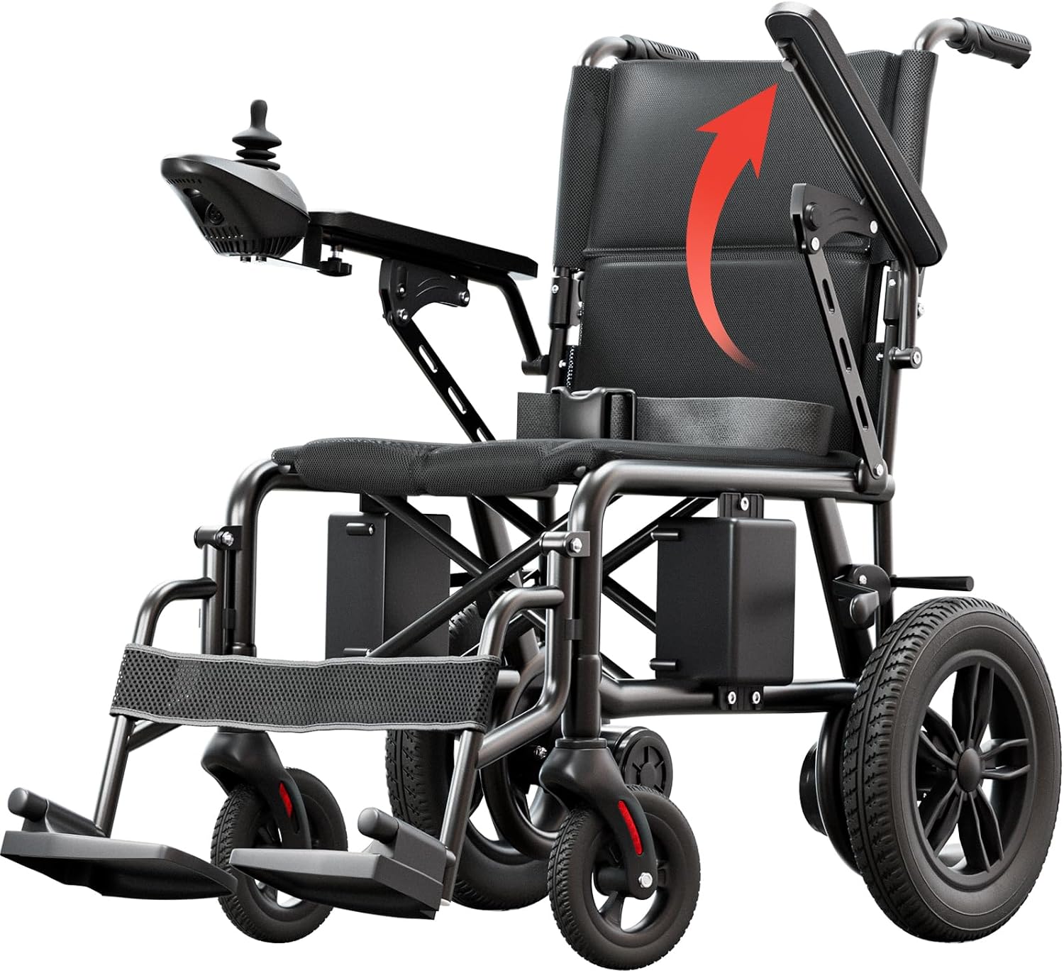 Electric Wheelchairs for Adults, Foldable Lightweight Electric Wheelchair Travel Motorized Wheelchairs for Seniors