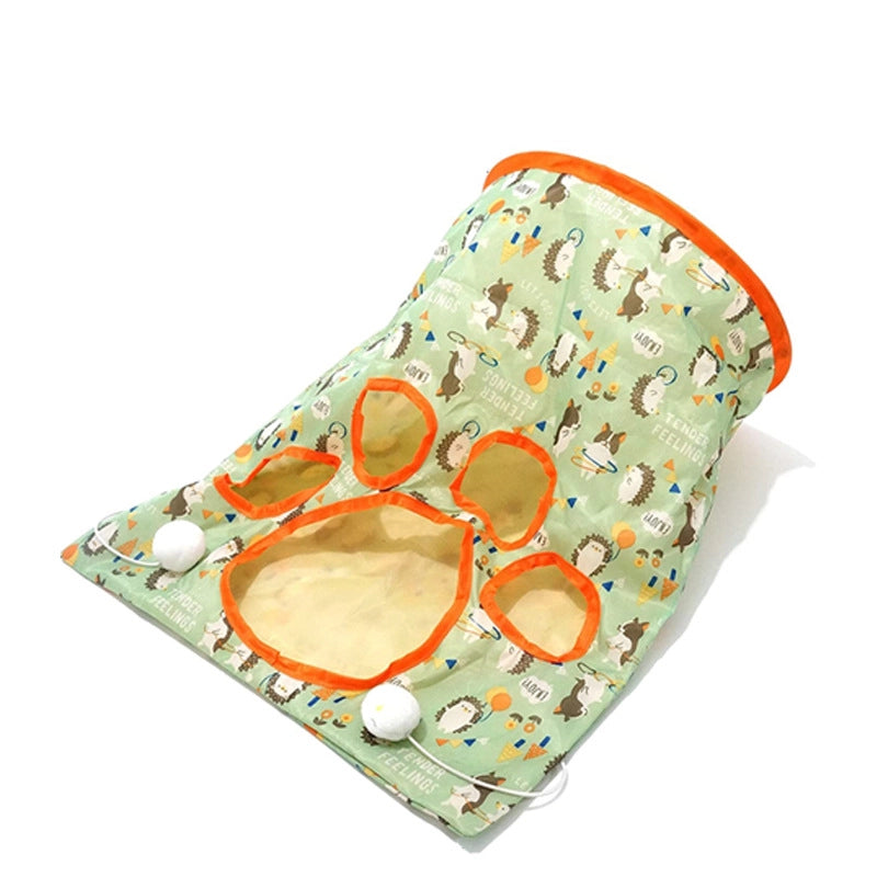 New Interactive Cat Toy Tunnel Bag Sound Paper Cat Drill Hole Playing Toy For Kittens Pet Manufacturer