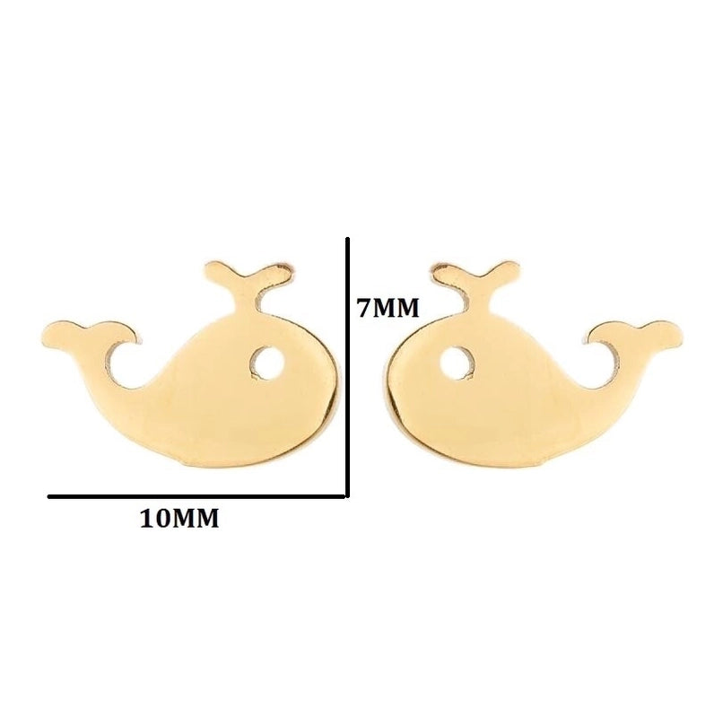 1 Pair Fashion Animal Owl Plating 304 Stainless Steel 18K Gold Plated Ear Studs