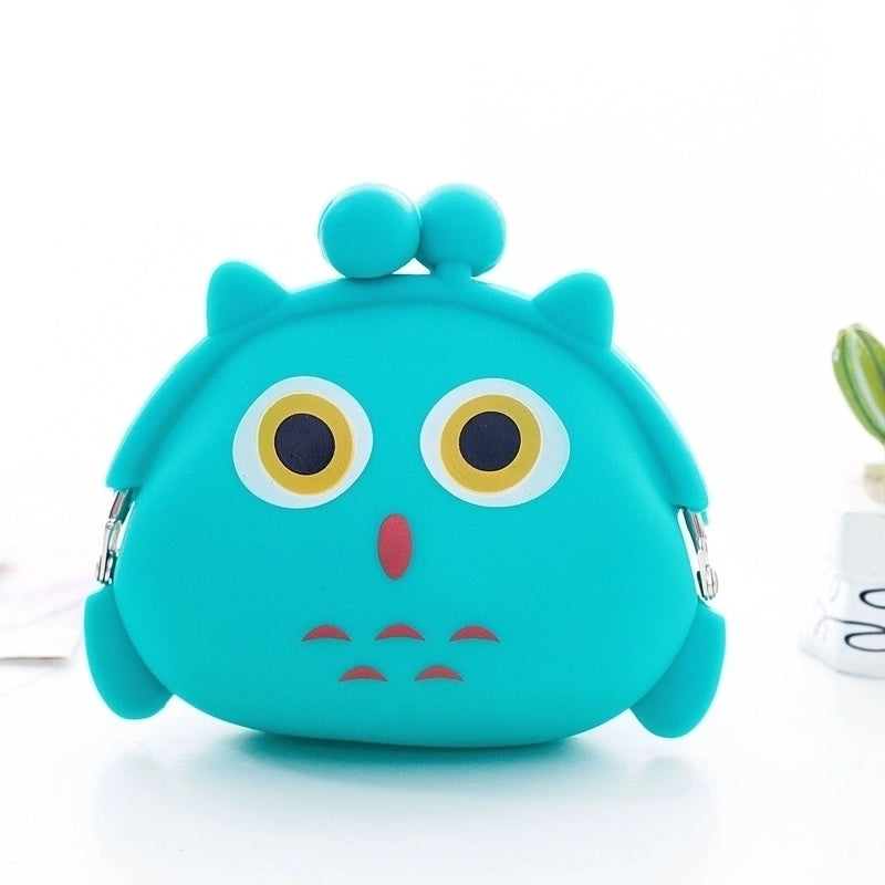 2 Pieces Women's Animal Silica Gel Buckle Coin Purses