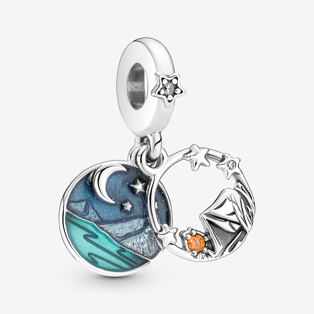 Camping Night Sky Double Dangle Pandora Charm