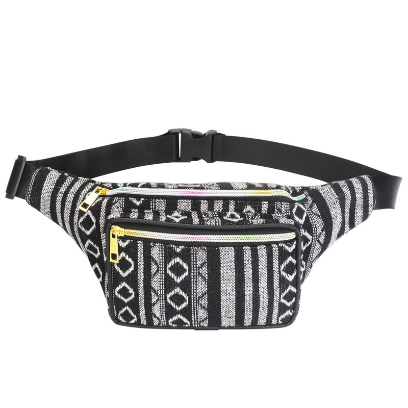 Women's Ethnic Style Color Block Polyester Waist Bags