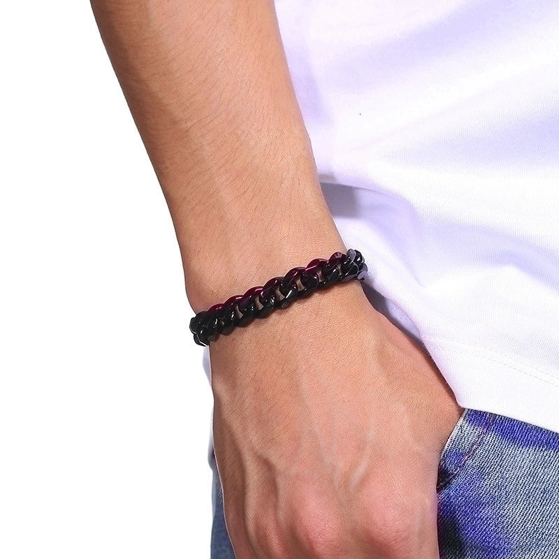 Hip-hop Geometric Stainless Steel Gold Plated Gold Plated Bracelets