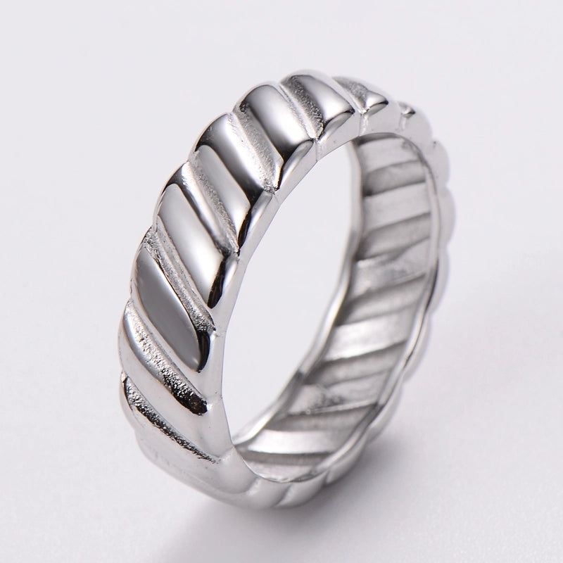 3 Pieces Stainless Steel 18K Gold Plated Fashion Inlay Hand Number Bow Knot Zircon Open Ring