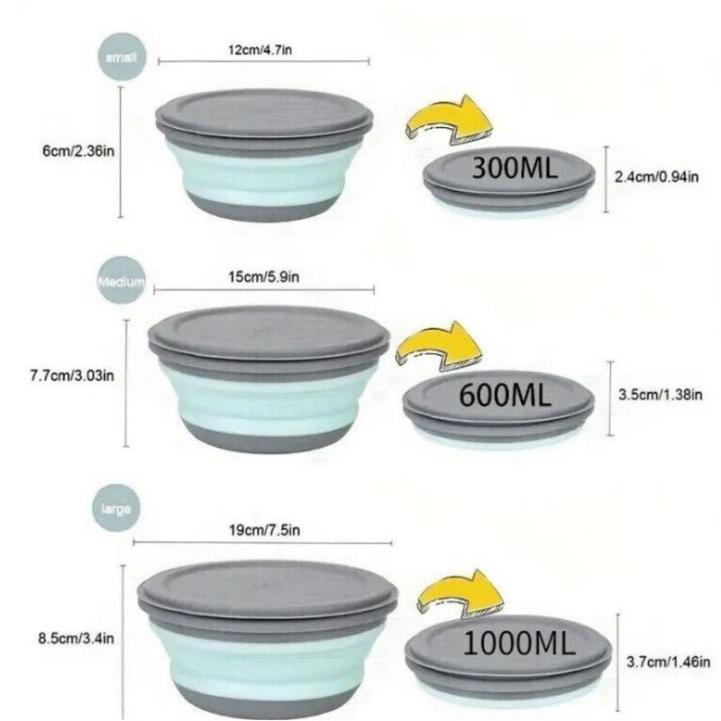 Casual Solid Color Plastic Bowl 3 Pieces Set