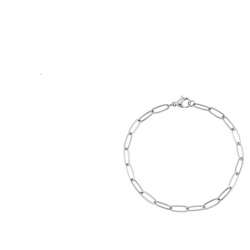 Minimalist Solid Color Stainless Steel 18k Gold Plated Bracelets Necklace