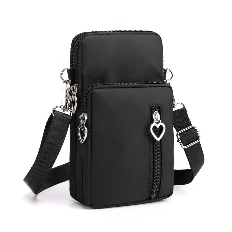 Women'S Nylon Solid Color Fashion Zipper Phone Wallet