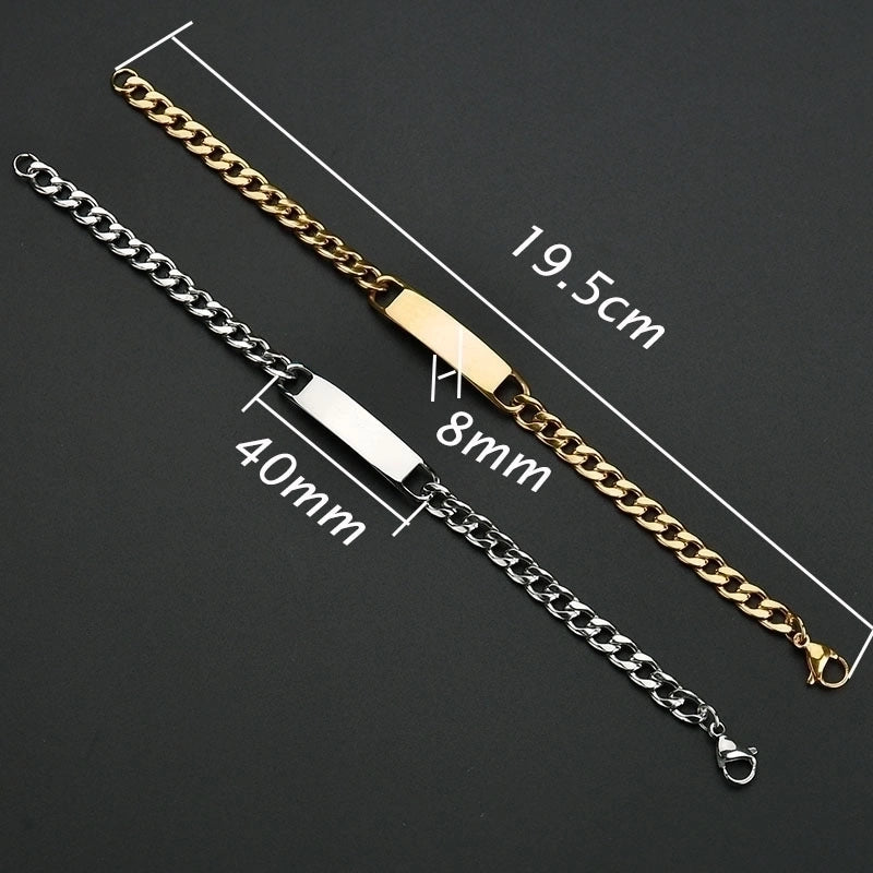 Minimalist Geometric 304 Stainless Steel 18K Gold Plated No Inlaid Stainless Steel Bracelets In Bulk